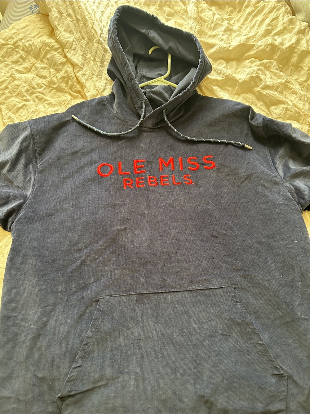 Rebels Navy Men's Hoodie Sweatshirt. Xl. Corduroy feel material